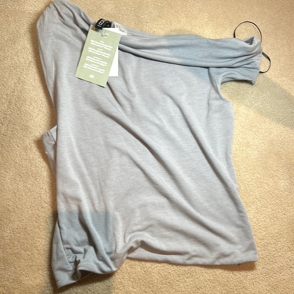 Elegant Off-Shoulder Gray Top